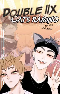 Double 11 Cats Raising background