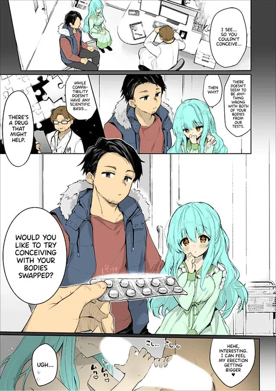 Irekawari Fuufu Gyakuten! Tanetsuke Sex (Fan Colored)
