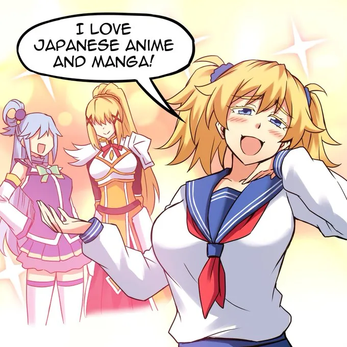 American Weeb in Japan background