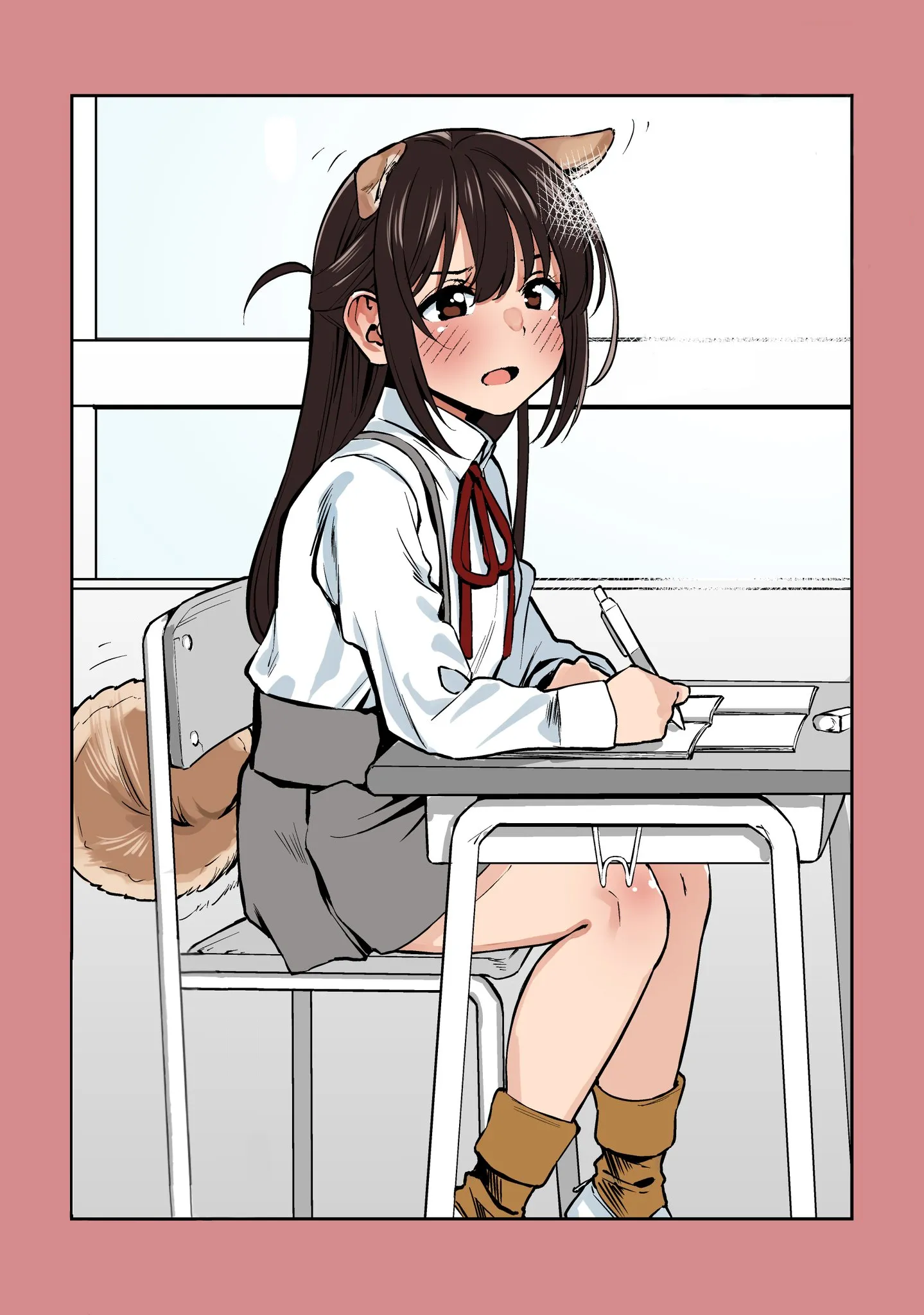 A Story about a Classmate Who Is a Dog-Eared Tsundere background