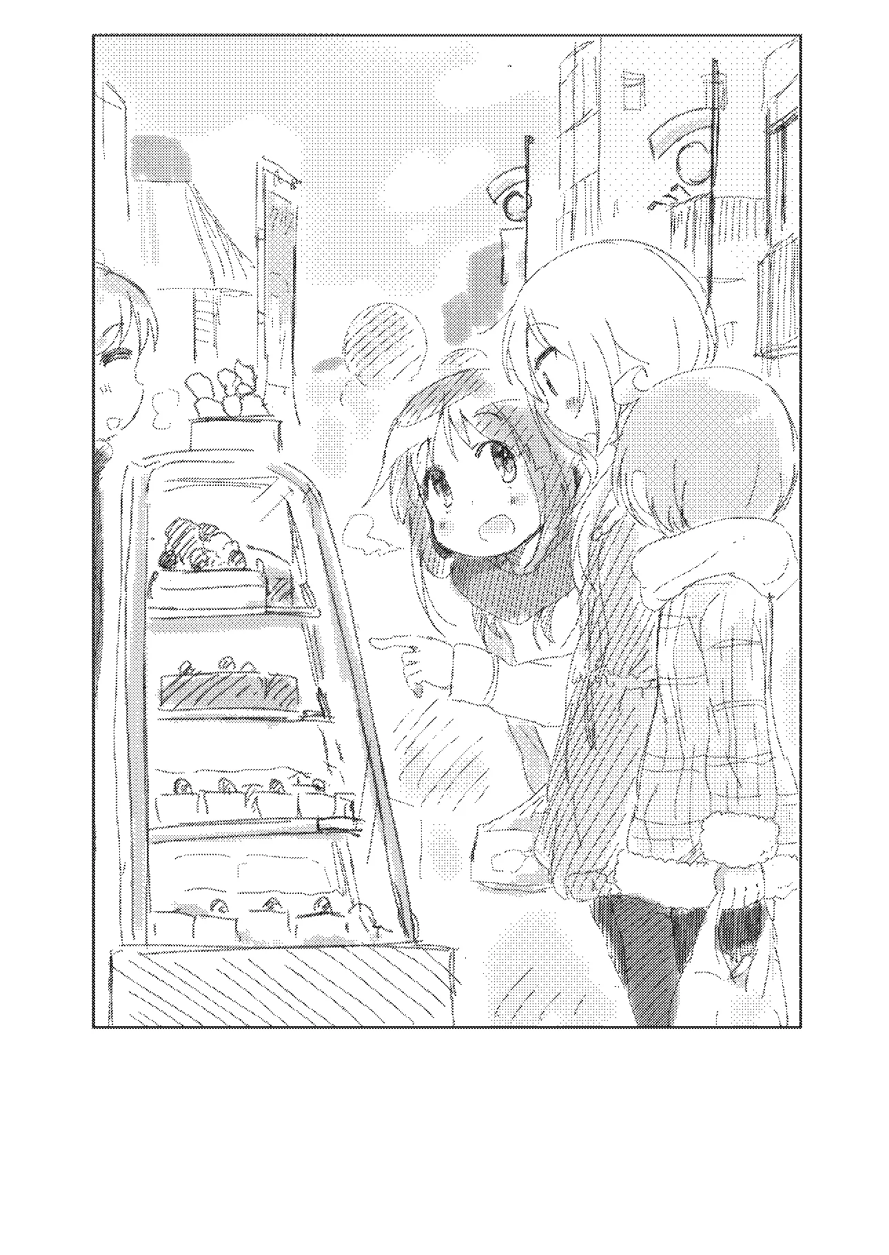 Yuyushiki - The Three Buying Christmas Cake (Doujinshi) background
